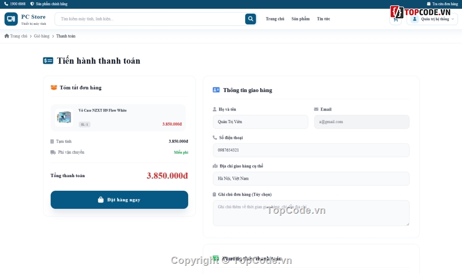 Web bán máy tính,Website bán linh kiện máy tính,Web bán linh kiện máy tính